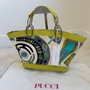 Authentic Emilio pucci small canvas handbag